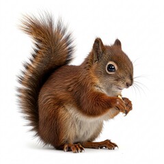 Obraz premium A cute red squirrel, showcasing natural grace,