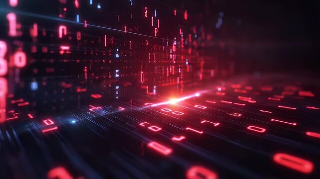 Abstract digital display of binary code