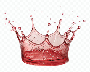 realistic 3d dynamic clean water splash in crown style  isolated on transparent background