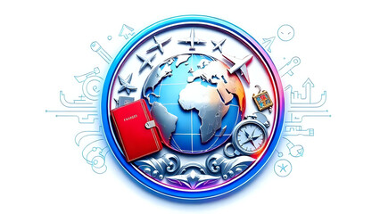 Travel Agency Logo 3D