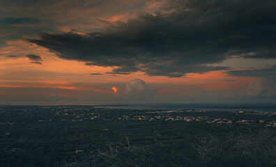 Sunrise over the island city