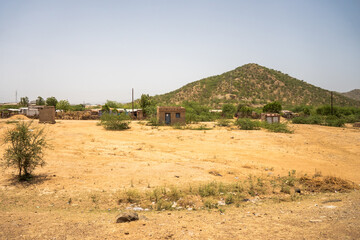 Houses in a rural village in Eritrea