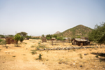 Houses in a rural village in Eritrea