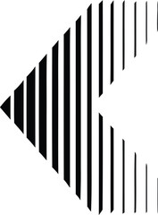 Minimalist line arrow vector icon in black outline