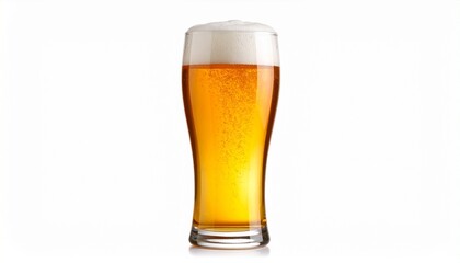 glass of beer isolated on white