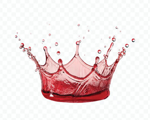 realistic 3d dynamic clean water splash in crown style  isolated on transparent background