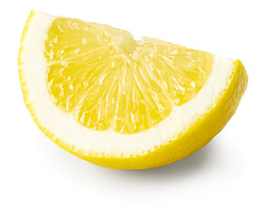 sliced lemon isolated on white background. clipping path