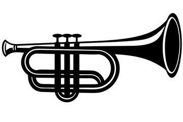 Obraz premium Classic Brass Trumpet: A Guide to the Iconic Musical Instrument