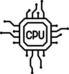 CPU Line Icon