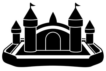 Obraz premium Inflatable Castle Bounce House Silhouette SVG Clipart
