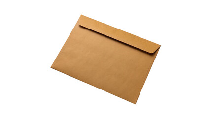 large a4 blank brown envelope isolated on transparent background	