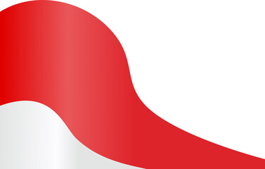 Elegant Indonesian Flag Corner Border