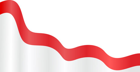 Elegant Indonesian Flag Corner Border