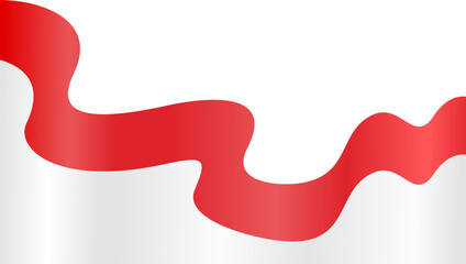 Elegant Indonesian Flag Corner Border