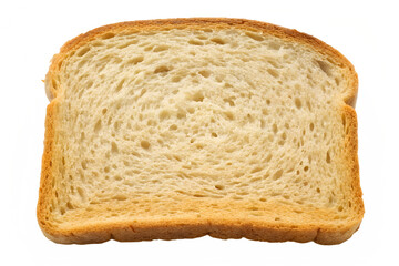 Fresh white bread slice close up for breakfast sandwich toast recipe on transparent background.