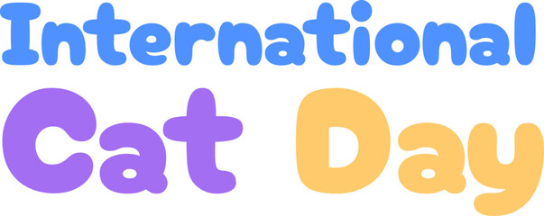 International Cat Day Lettering