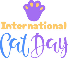 International Cat Day Lettering
