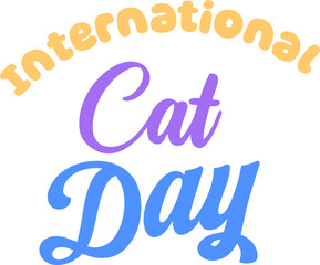 International Cat Day Lettering
