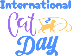 International Cat Day Lettering