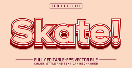 Skate font Text effect editable