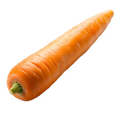 Fresh single carrot vegetable healthy food ingredient cooking recipe diet on transparent background.