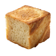 Delicious cube loaf of bread fresh baked goods food photography shot on transparent background.