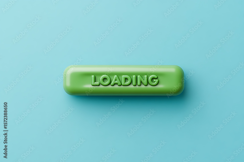 Fototapete a green rectangular shape with the word 