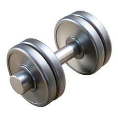 3d dumbbell isolated on transparent background