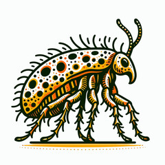 flea vector illustration 