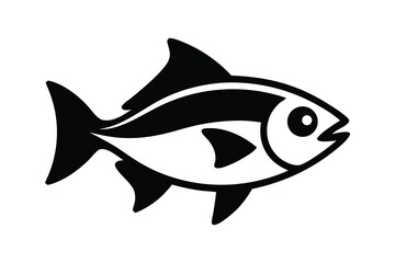 Obraz premium Aquarium Fish Logo Symbols, Stylized Angelfish and Tropical Fish Graphic