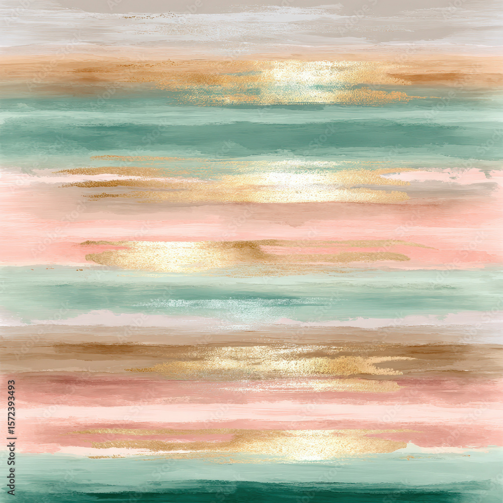 Poster multicolored watercolor gradient pattern with layered textures and subtle metallic accents