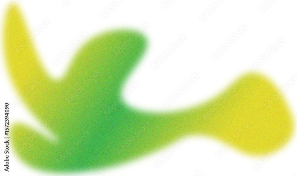 Poster abstract shape with a smooth gradient blending from green to yellow