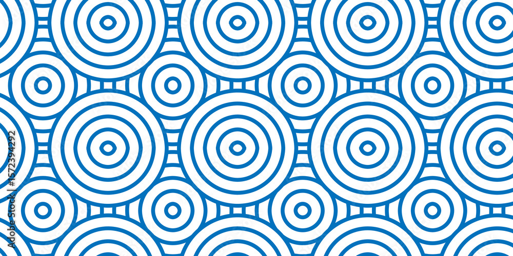 Poster minimal overlapping pattern geometric diamond geometric waves spiral abstract circle wave line. blue
