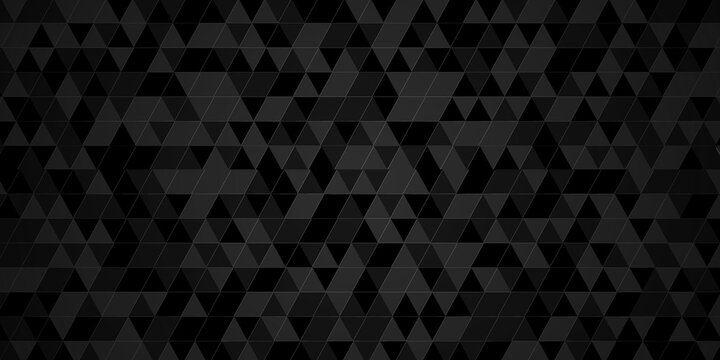 Modern abstract seamless geomatric dark black pattern background with lines Geometric print composed of triangles. Black triangle tiles pattern mosaic background.	
