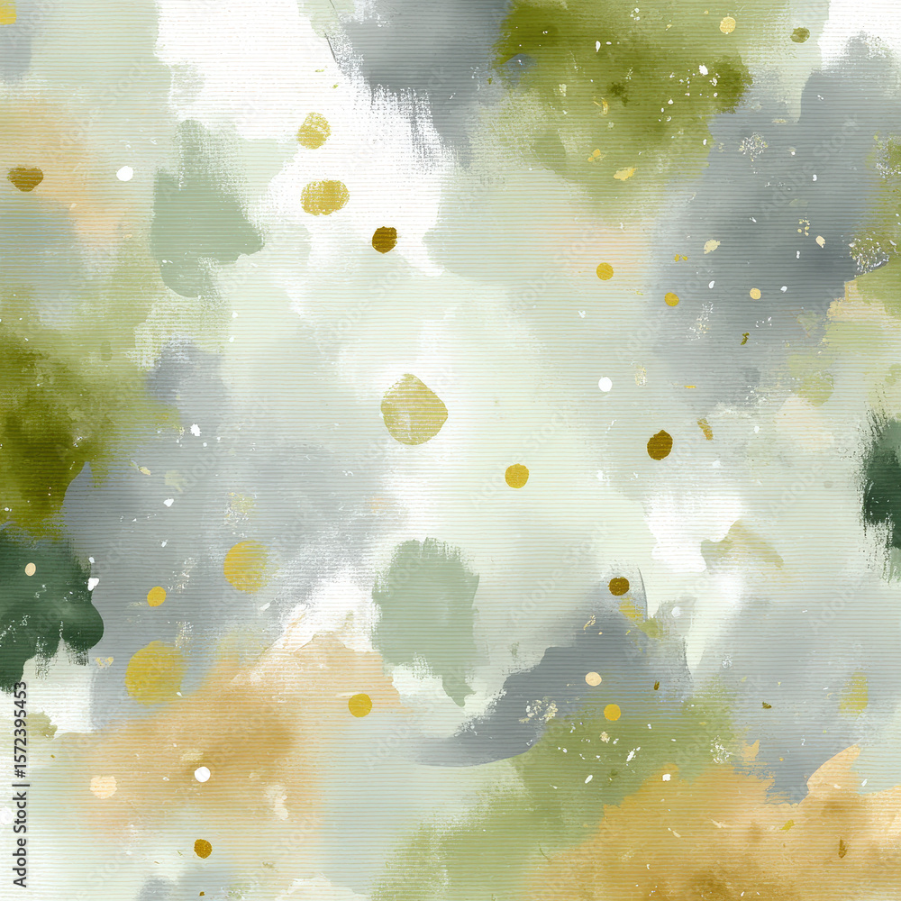 Poster minimal brush stroke pattern with spots in soft colors for seamless background design