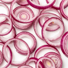 Obraz premium Sliced red onion, showcasing texture