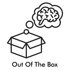 Out Of The Box Icon - Line Style