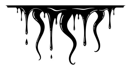 dripping slime liquid seamless border vector