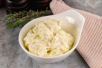 Italian soft young cheese stracciatella