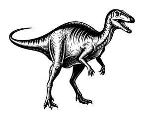 Fototapeta premium iguanodon dinosaur prehistoric animal vector illustration