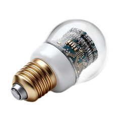 Modern light bulb design with circuitry for energy efficiency and innovation in home and office lighting solutions