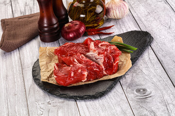 Raw beef meat for cooking