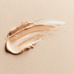 Light beige makeup smear on a pale background