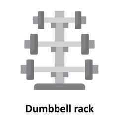Dumbbell rack Vector Icon which can easily modify or edit