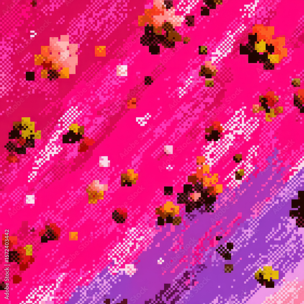Poster seamless pixelated checker pattern with bold colors and unique textures for creative projects