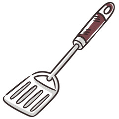 Grilling Spatula With Brown Handle kitchen utensil