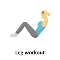 Leg workout Vector Icon which can easily modify or edit