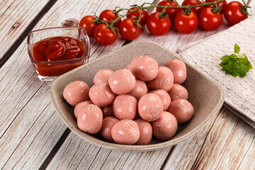 Dietary baby mini sausages for kids