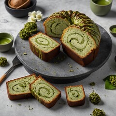 Pound cake loaf with golden crust sliced pieces soft texture delicious dessert sweet bakery homemade style inviting and appetizing appearance perfect for snack or breakfast See Less
