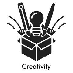 Creativity Icon - Glyph Style